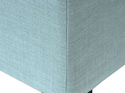 MJL Furniture Designs Merton Designer Square 4 Button Tufted Upholstered Ottoman, Sea Mist Green